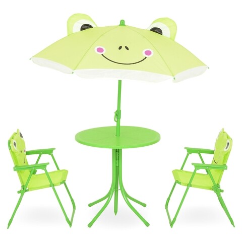 Set mobilier de gradina pentru copii, 4 piese, Frog, verde Maison