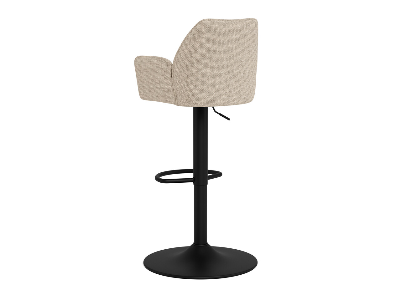 Scaun de bar Glenda, Actona, 52.5x52x114 cm, rotativ, tesatura structurata/otel, bej - view 3