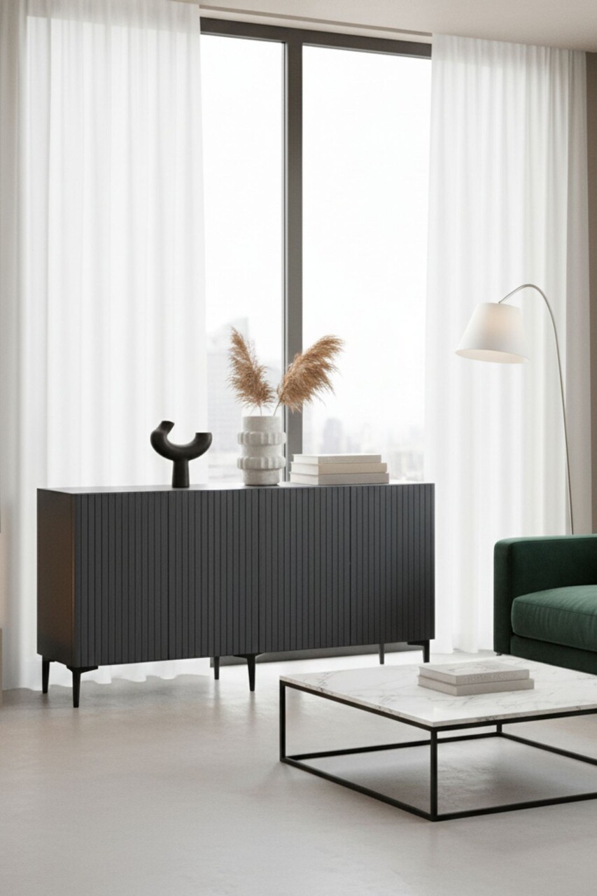 Consola, Hanah Home, Zeynep 150, 150x75x32 cm, PAL , Antracit - view 3