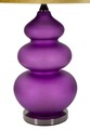 Lampa de masa Milva, Mauro Ferretti, 1 x E27, 40W, 40x70 cm, sticla/fier/catifea, mov/galben