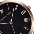 Ceas pentru dama, Emily Westwood, Nostalgy Black, piele naturala/inox, negru,auriu