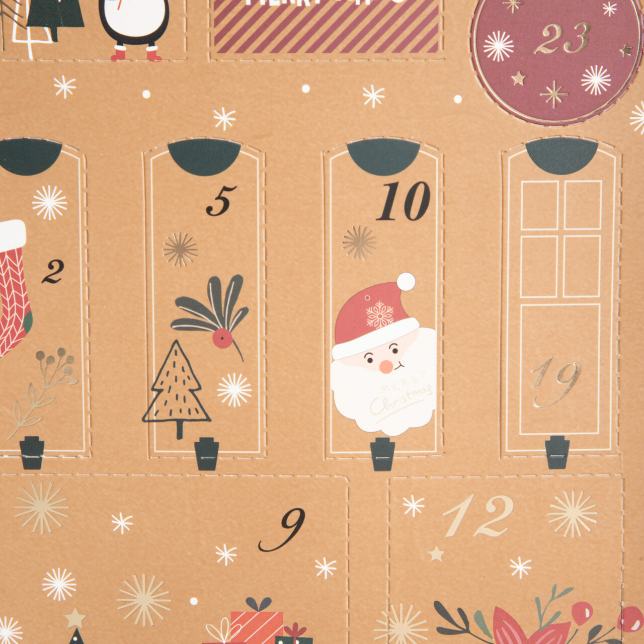 Calendar advent Santas Selections, Homla, 24 piese, bej — imaginea 4