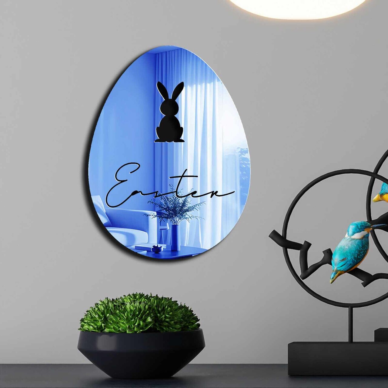Oglinda decorativa, EAS006BLUE, Baza din 100% EVA (Grosime: 10 mm), Albastru — imaginea 2