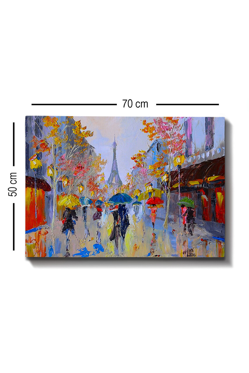 Tablou decorativ, Kanvas Tablo (50 x 70), Cadru: 100% LEMN (grosime: 3 cm), Multicolor - view 3