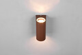 Aplica de perete rotunda pentru exterior Roya, TRIO, 6.9x15 cm, 35W, 2x GU10, aluminiu, maro