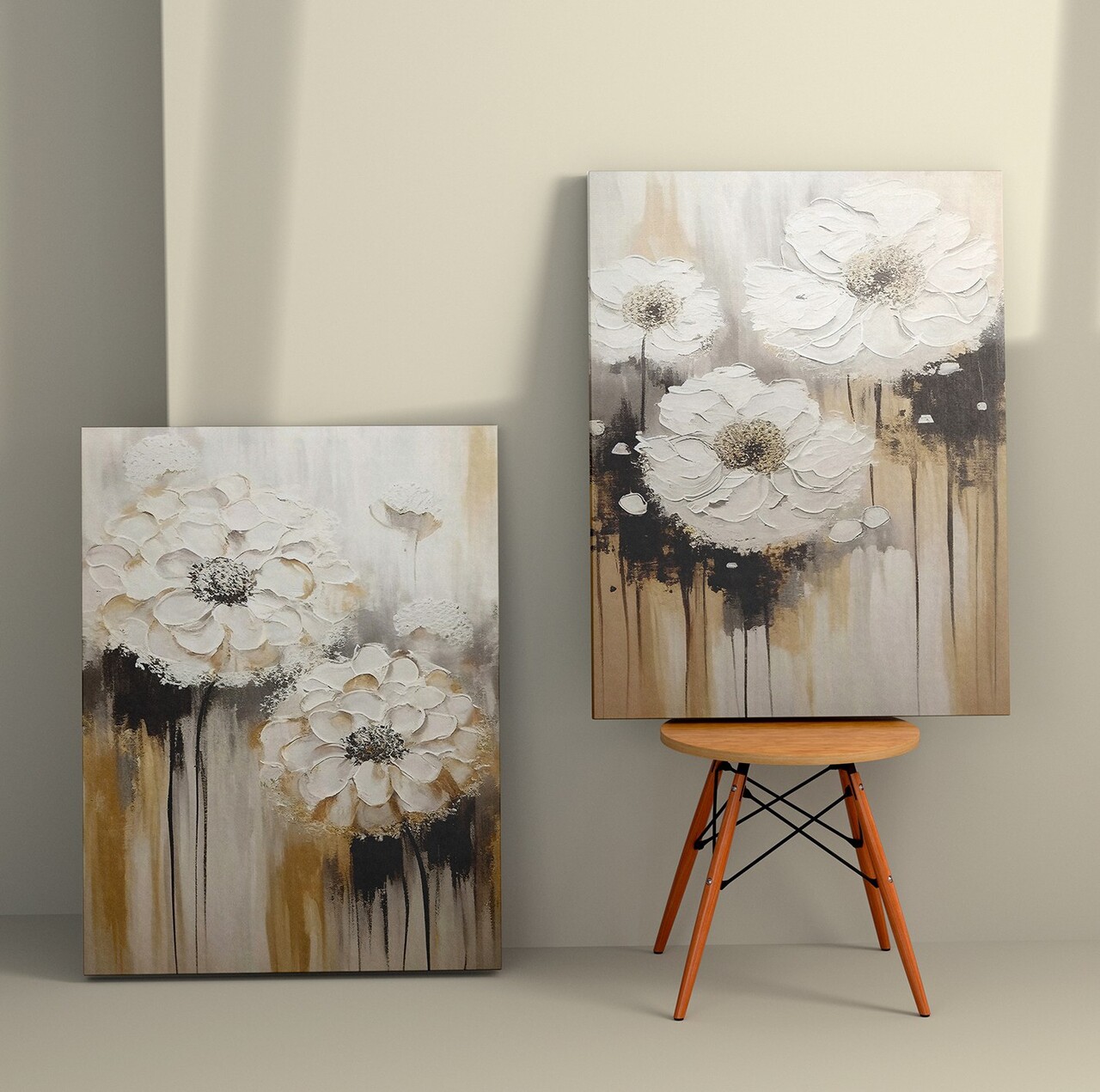 Set 2 tablouri decorative 2KNV4239 Lemn Multicolor