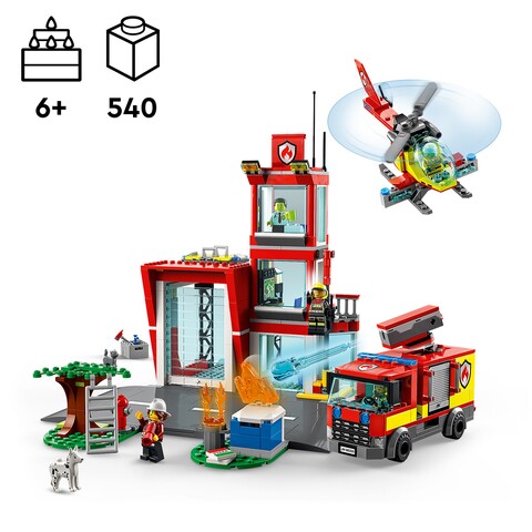 Jucarie – Remiza de pompieri, LEGO, plastic LEGO
