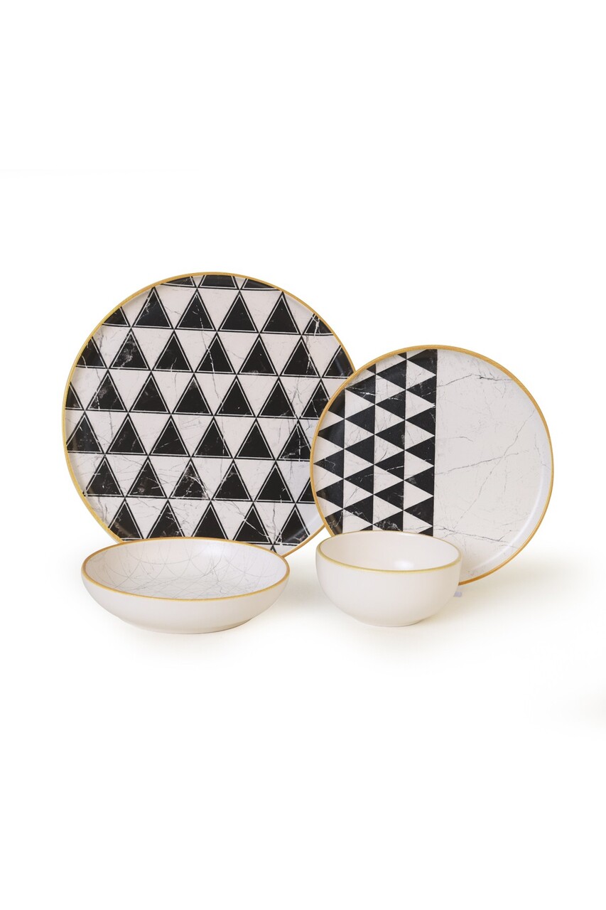 Set de cină din ceramică (24 bucăți), L'essentiel Maison, 275KRM2339, Antibacterian, Alb mat - view 7