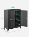 Dulap metalic pentru birou, Songmics, 80x40x90 cm, otel, negru