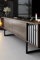 Set mobilier living, Bexley, Chrome Line Set, PAL, Nuc / Negru