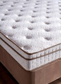 Saltea dubla, Base & Headboard, Niron, Helen, 140x38x190 cm, Cadru: OȚEL, Maro deschis