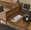 Set masă și scaune extensibile (6 bucăți), Vella, Vina, Nuc / Antracit