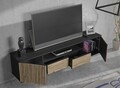 Comoda TV, Cordelia, FRN-9000, Lemn / Negru / Pin Atlantic