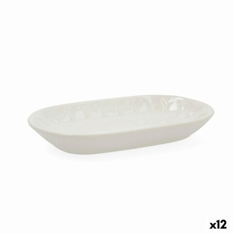 Set 12 platouri, Bidasoa, Romantic, 25 cm, ceramica, alb Bidasoa