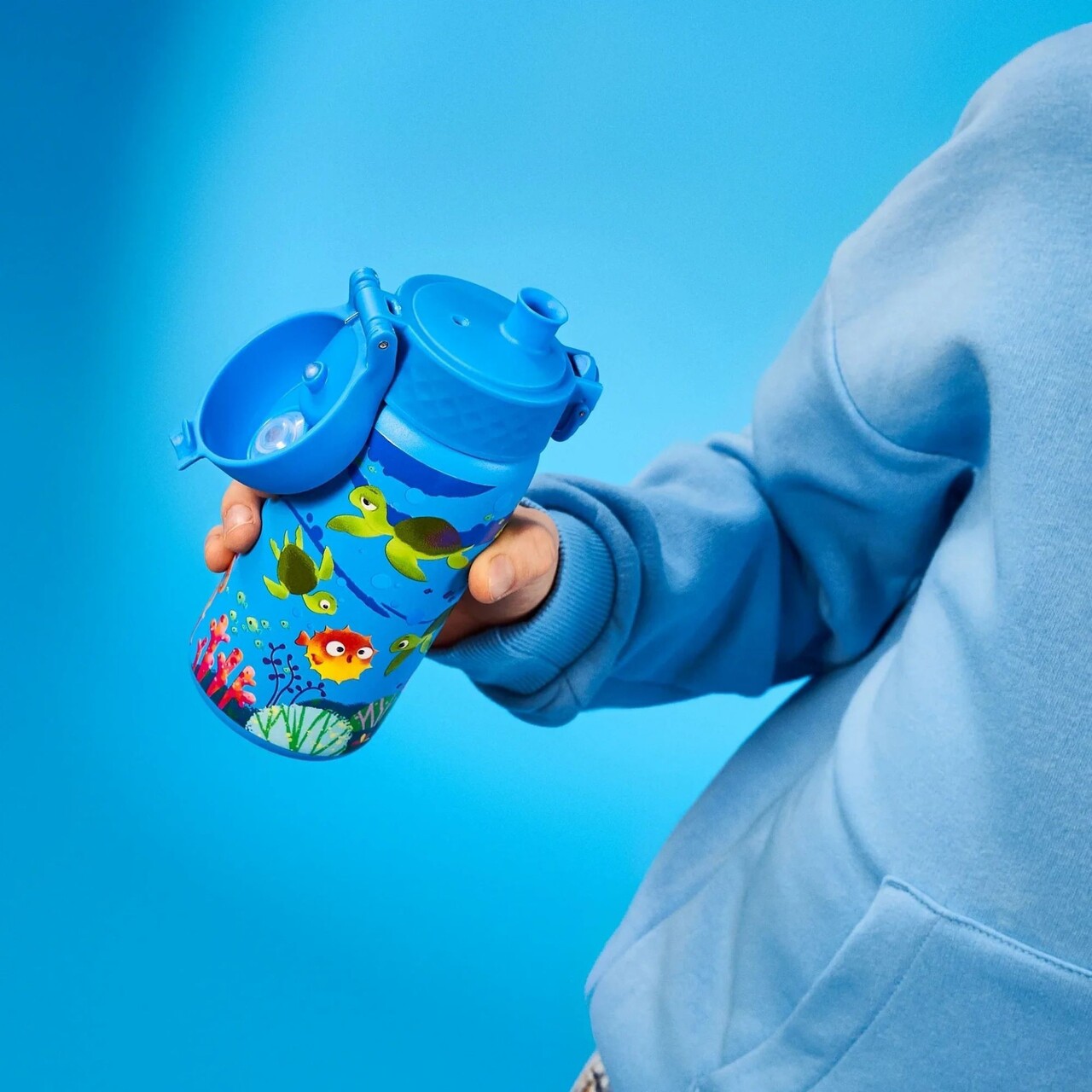 Sticla apa pentru copii, inox, 400ml, Sea Turtle - Ion8 - imagine 8