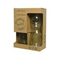 Set sticla si 2 pahare, Decoris, sticla, transparent