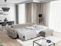 Coltar extensibil dreapta 4 locuri ELTAP, Mari-37, Mariall, 288x200x92 cm, lemn/poliester, bej
