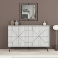 Consola, Decortie, Dune, 123x62.4x35 cm, Alb