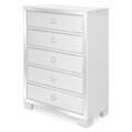 Comoda inalta, Opera, 79 x 40 x 116 cm, mdf/oglinda, alb mat