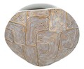 Vaza Eclips, Mauro Ferretti, 36x11x34.5 cm, polirasina, auriu/alb