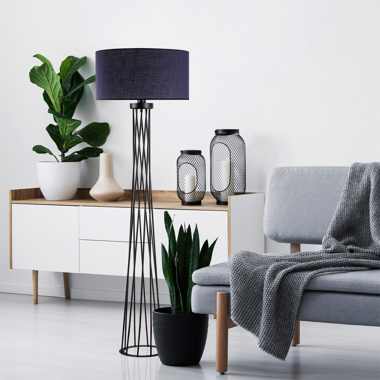 Lampadar, Fulgor, 942FLG1547, Metal, Antracit - 1 | YEO