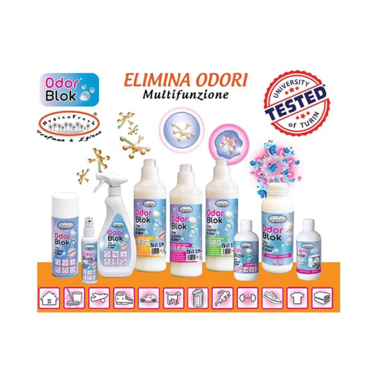 Esenta parfumata pentru indepartarea mirosurilor neplacute din rufe, 250 ml, OdorBlock