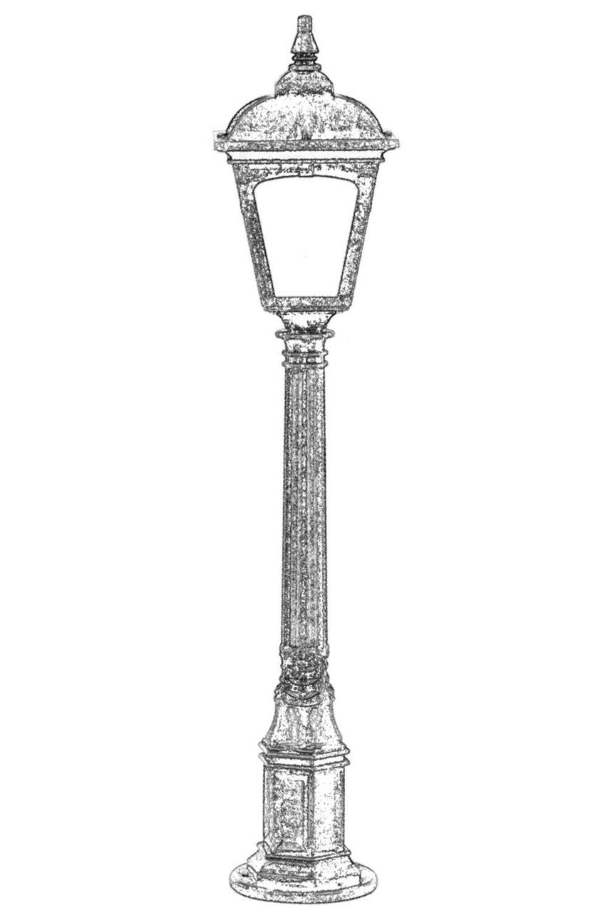 Lampadar de exterior, Avonni, 685AVN1235, Plastic ABS, Maro - 1 | YEO