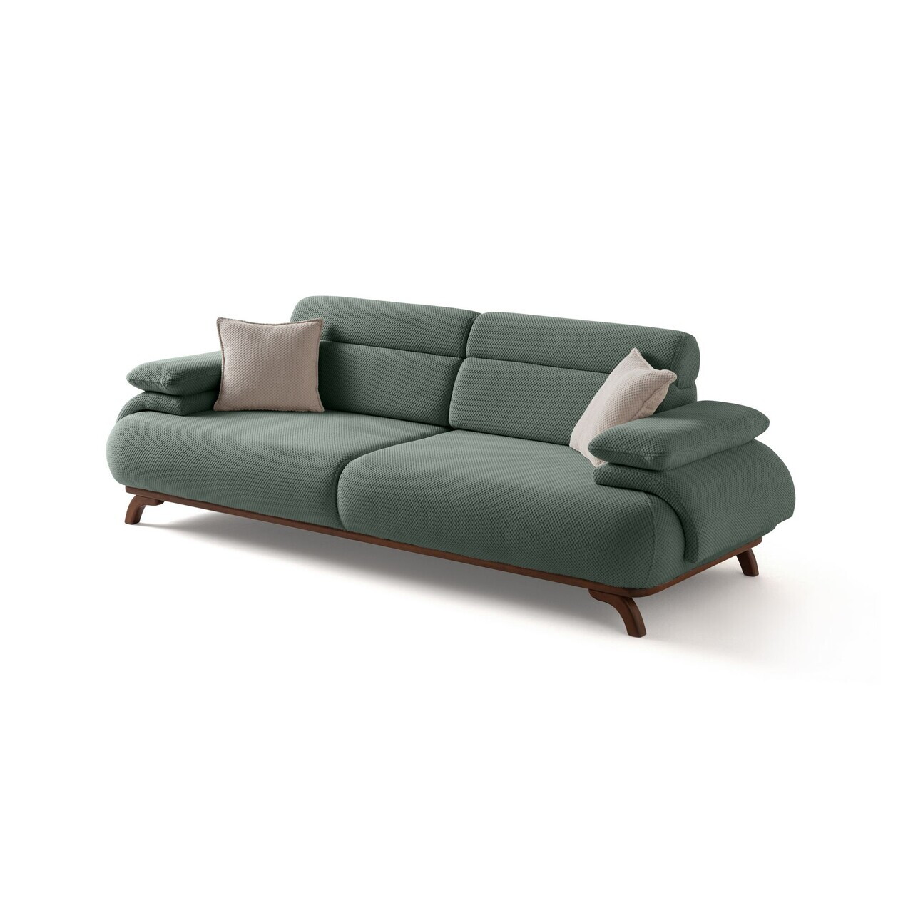 Canapea 3 locuri, Atelier del Sofa, 752EST1148, Lemn de carpen/PAL melaminat, Verde - view 9