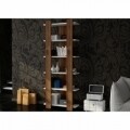 Biblioteca Wooden Art, Silver White Walnut, 60x19.5x159.8 cm