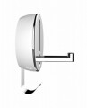Agatatoare cuier pliabil Premium Delta, WENKO, 8 x 2.5 x 12 cm, metal cromat/plastic/magnet, alb/argintiu