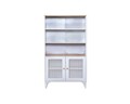 Corp biblioteca, Wolina, Calvin, 90x158x41 cm, MDF , Alb / Stejar