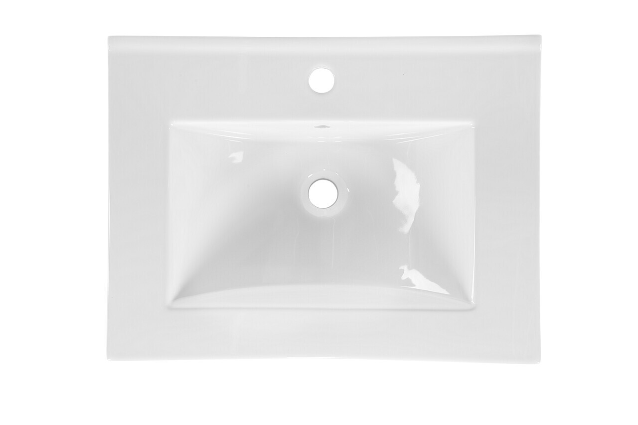 Set mobilier baie Bali White Lava 60 cm, dulap inalt si masca cu lavoar, Comad, MDF/PAL, alb - view 14