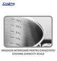 Set de gatit 6 piese, cu manere pliabile, Cooking by Heinner, Milena, inox, gri