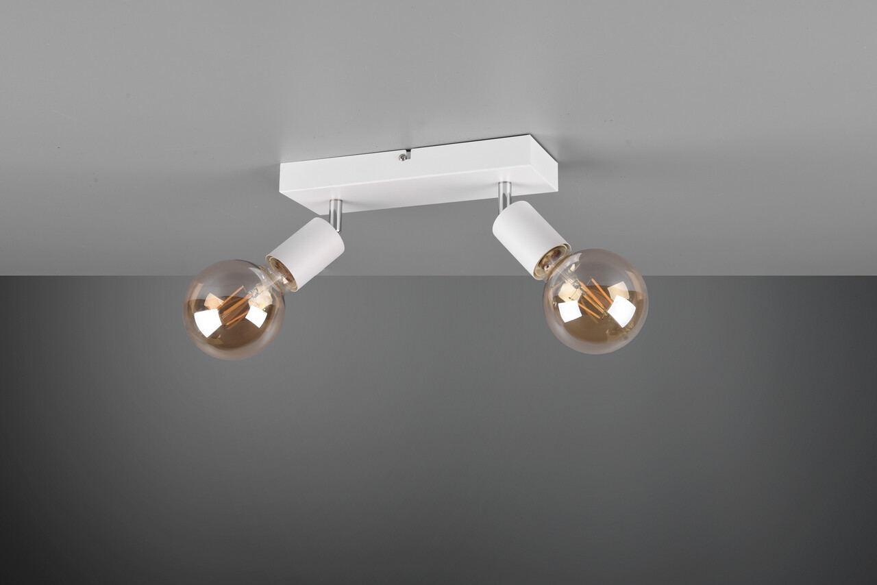 Plafoniera Vannes, RL, 26x9x12.5 cm, 40W, 2x E27, metal, alb mat