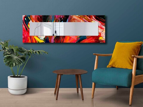 Oglinda decorativa, 40120NISMA-014, Dimensiune: 20 x 100 cm, Multicolor