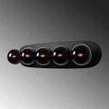 Aplica de perete, Fulgor, 942FLG1394, Metal, Negru