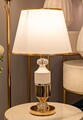 Lampa de masa Gipsy, Mauro Ferretti, 1 x E27, 40W, 30x30x52 cm, fier, auriu/alb