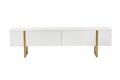 Comoda TV, Nordure, Serenity, 180x50x29 cm, PAL, Alb/Auriu