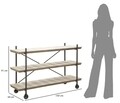 Biblioteca Industry, Mauro Ferretti, 140 x 48 x 91 cm, lemn de brad/fier/MDF
