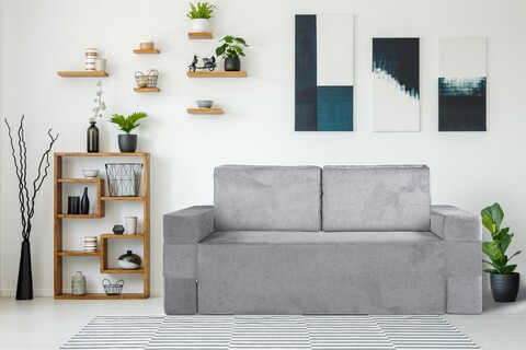 Canapea multifunctionala Smart 2 in 1, 177x80x70 cm, Grey 177x80x70