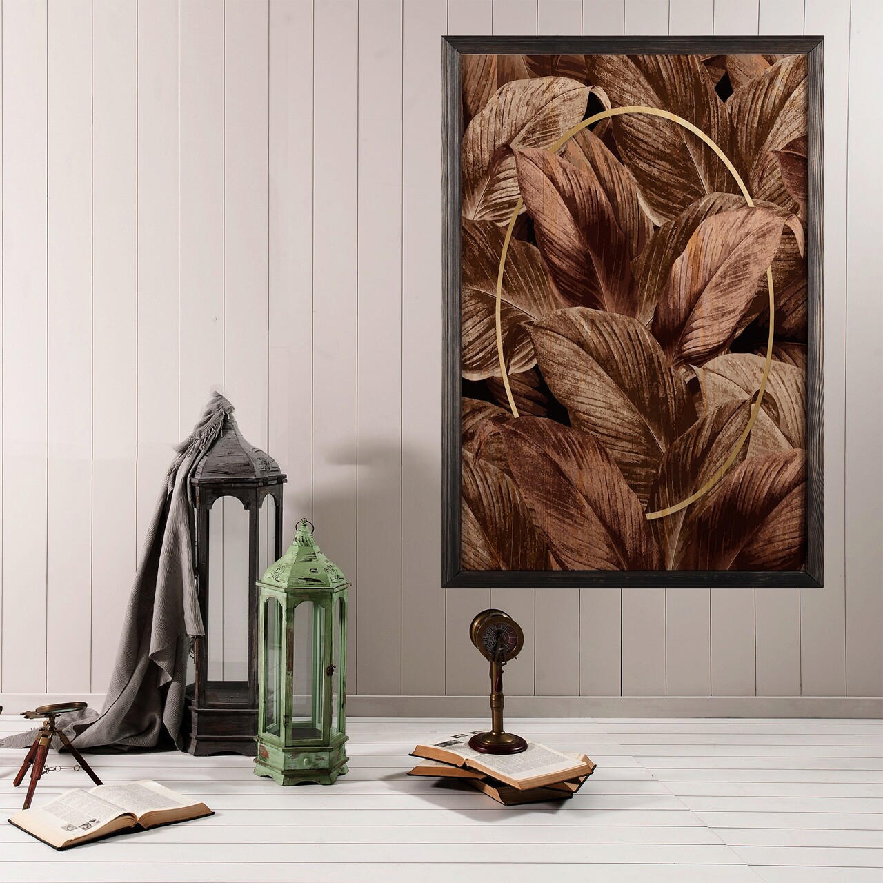 Tablou decorativ, Fall XL, Lemn, Lemn, Multicolor