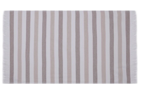 Set prosoape de plaja (2 bucăți), Hobby, Stripe, Bumbac, Maro/Alb