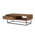 Masuta de cafea Dale, Sapphire, 120x60x43 cm, maro/negru