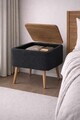 Noptiera, Hanah Home, Nivo, 45x45x30 cm, Antracit