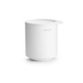 Recipient depozitare baie, Brabantia, MindSet, 8x9.5x9.5 cm, otel, Alb