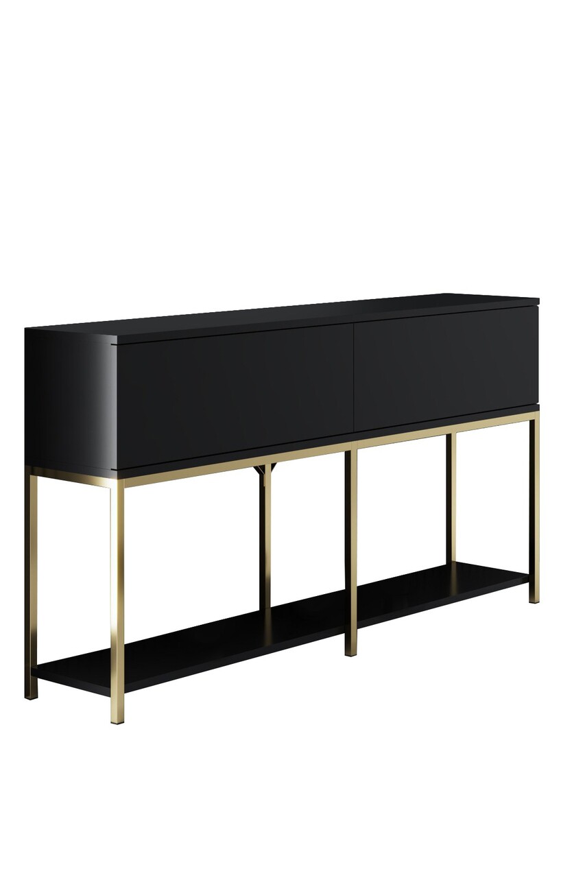 Consola, Bexley, Lord, 150x80x30 cm, PAL, Negru - 2 | YEO