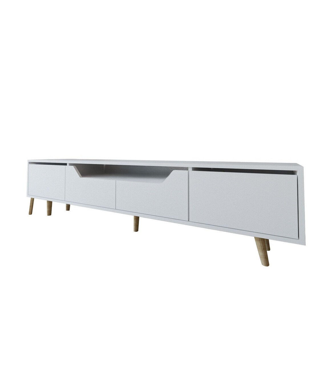 Comoda TV, Hanah Home, Roma 180, 180x48x29.8 cm, PAL, Alb - imagine 5