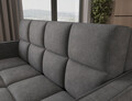 Canapea extensibila 3 locuri ELTAP, Deverio, 154x103x83 cm, lemn/poliester, gri inchis
