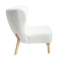 Fotoliu Ruka, Homla, 80x69x79 cm, MDF/poliester teddy, ecru