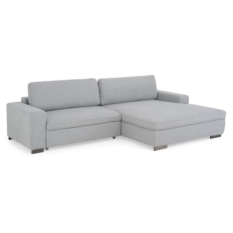 Coltar extensibil cu sezlong dreapta, Livorno, L.303 l.183/99 H.85, stofa, gri deschis